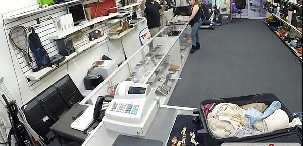  Latin stewardess screwed by pawn keeper at the pawnshop